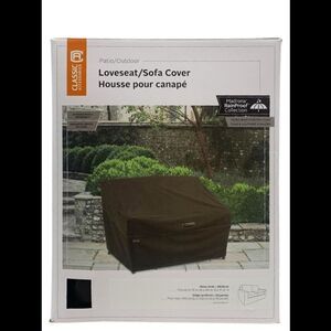 Madrona Rain Proof Deep-Seated Patio Loveseat Cover Medium Brown